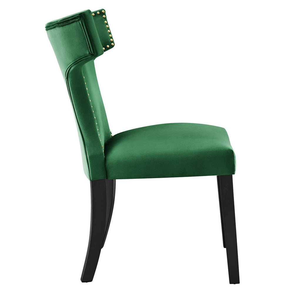 Curve Performance Velvet Dining Chairs - Set of 2 By Modway - EEI-5008 | Dining Chairs | Modishstore - 28