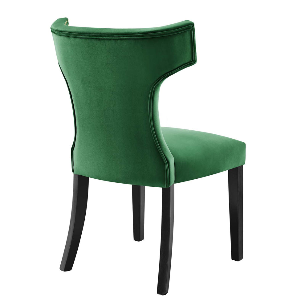 Curve Performance Velvet Dining Chairs - Set of 2 By Modway - EEI-5008 | Dining Chairs | Modishstore - 35