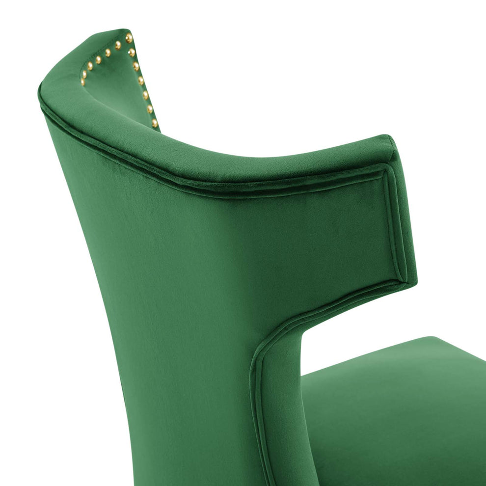 Curve Performance Velvet Dining Chairs - Set of 2 By Modway - EEI-5008 | Dining Chairs | Modishstore - 79