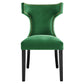Curve Performance Velvet Dining Chairs - Set of 2 By Modway - EEI-5008 | Dining Chairs | Modishstore - 47