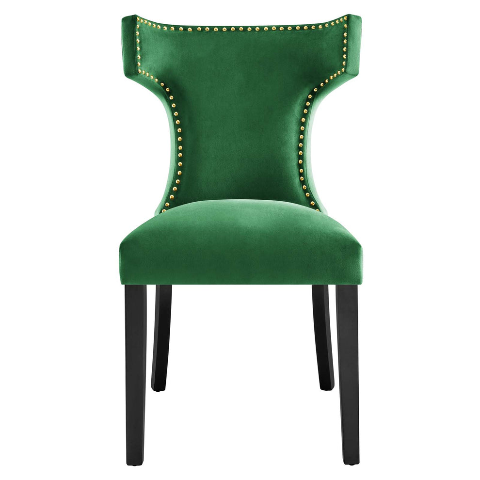 Curve Performance Velvet Dining Chairs - Set of 2 By Modway - EEI-5008 | Dining Chairs | Modishstore - 47