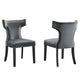 Curve Performance Velvet Dining Chairs - Set of 2 By Modway - EEI-5008 | Dining Chairs | Modishstore - 17