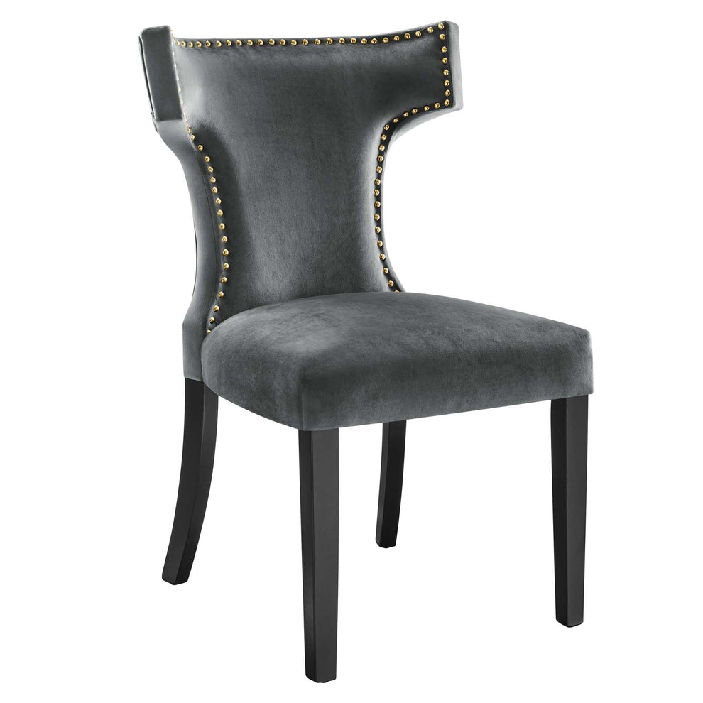 Curve Performance Velvet Dining Chairs - Set of 2 By Modway - EEI-5008 | Dining Chairs | Modishstore - 54