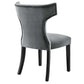 Curve Performance Velvet Dining Chairs - Set of 2 By Modway - EEI-5008 | Dining Chairs | Modishstore - 31