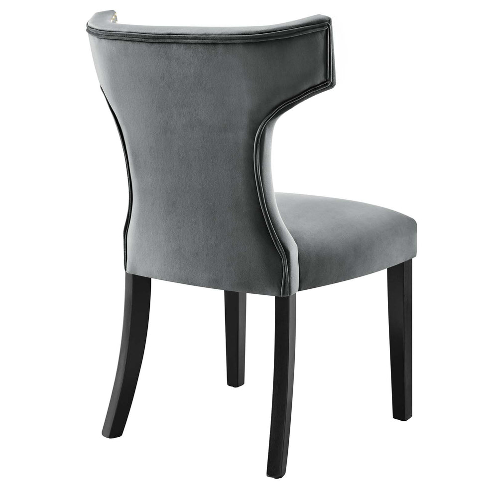 Curve Performance Velvet Dining Chairs - Set of 2 By Modway - EEI-5008 | Dining Chairs | Modishstore - 31