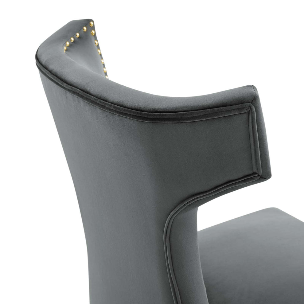 Curve Performance Velvet Dining Chairs - Set of 2 By Modway - EEI-5008 | Dining Chairs | Modishstore - 75