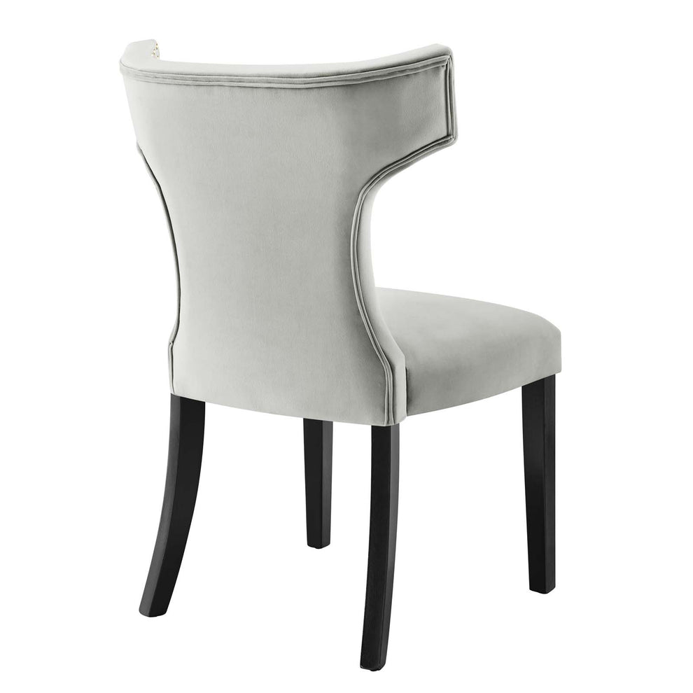 Curve Performance Velvet Dining Chairs - Set of 2 By Modway - EEI-5008 | Dining Chairs | Modishstore - 33