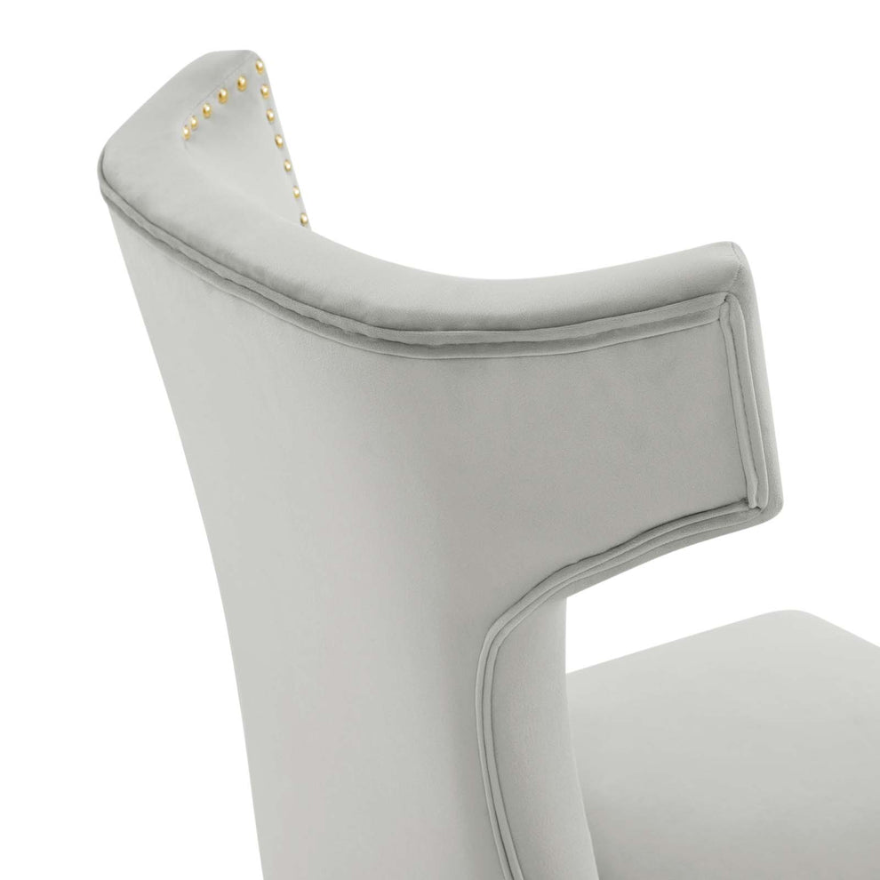 Curve Performance Velvet Dining Chairs - Set of 2 By Modway - EEI-5008 | Dining Chairs | Modishstore - 73