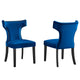 Curve Performance Velvet Dining Chairs - Set of 2 By Modway - EEI-5008 | Dining Chairs | Modishstore - 18