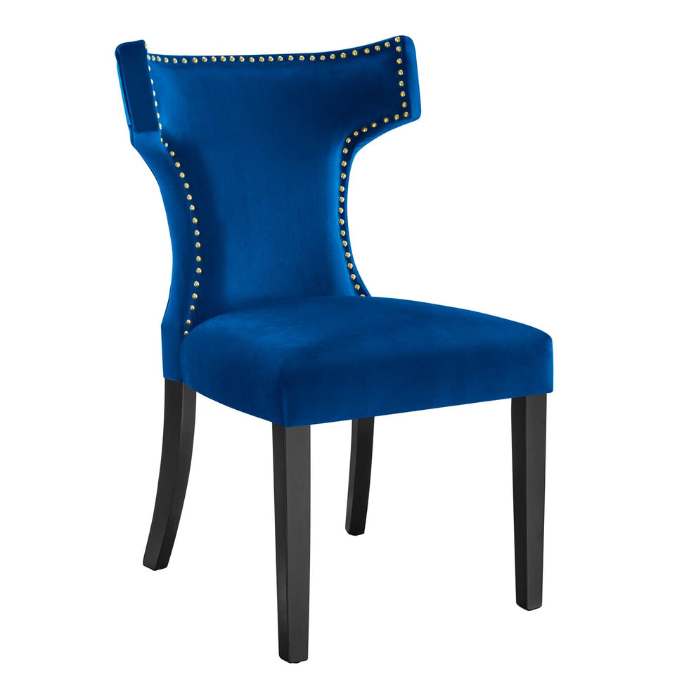 Curve Performance Velvet Dining Chairs - Set of 2 By Modway - EEI-5008 | Dining Chairs | Modishstore - 58