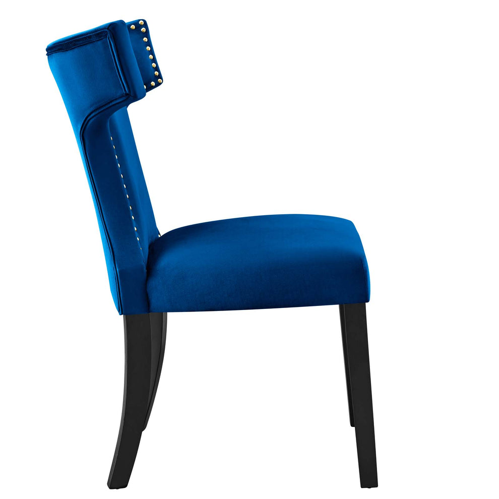 Curve Performance Velvet Dining Chairs - Set of 2 By Modway - EEI-5008 | Dining Chairs | Modishstore - 27