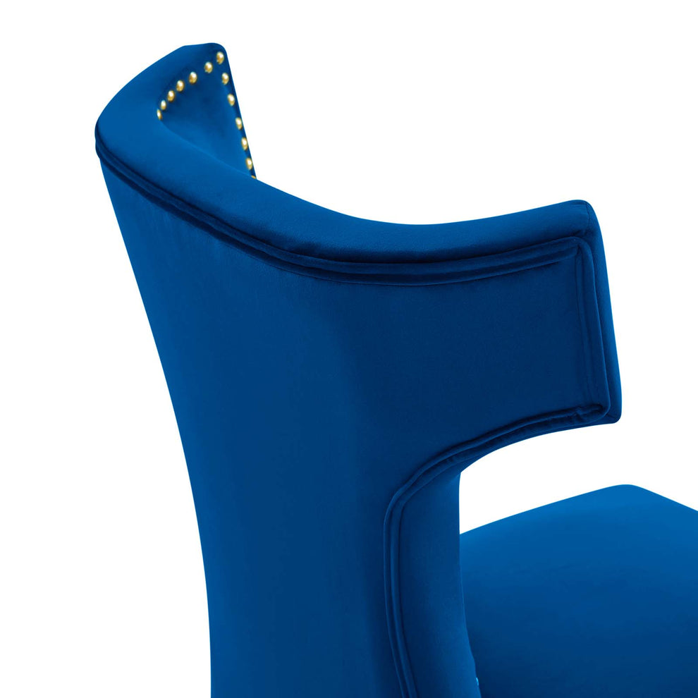 Curve Performance Velvet Dining Chairs - Set of 2 By Modway - EEI-5008 | Dining Chairs | Modishstore - 78