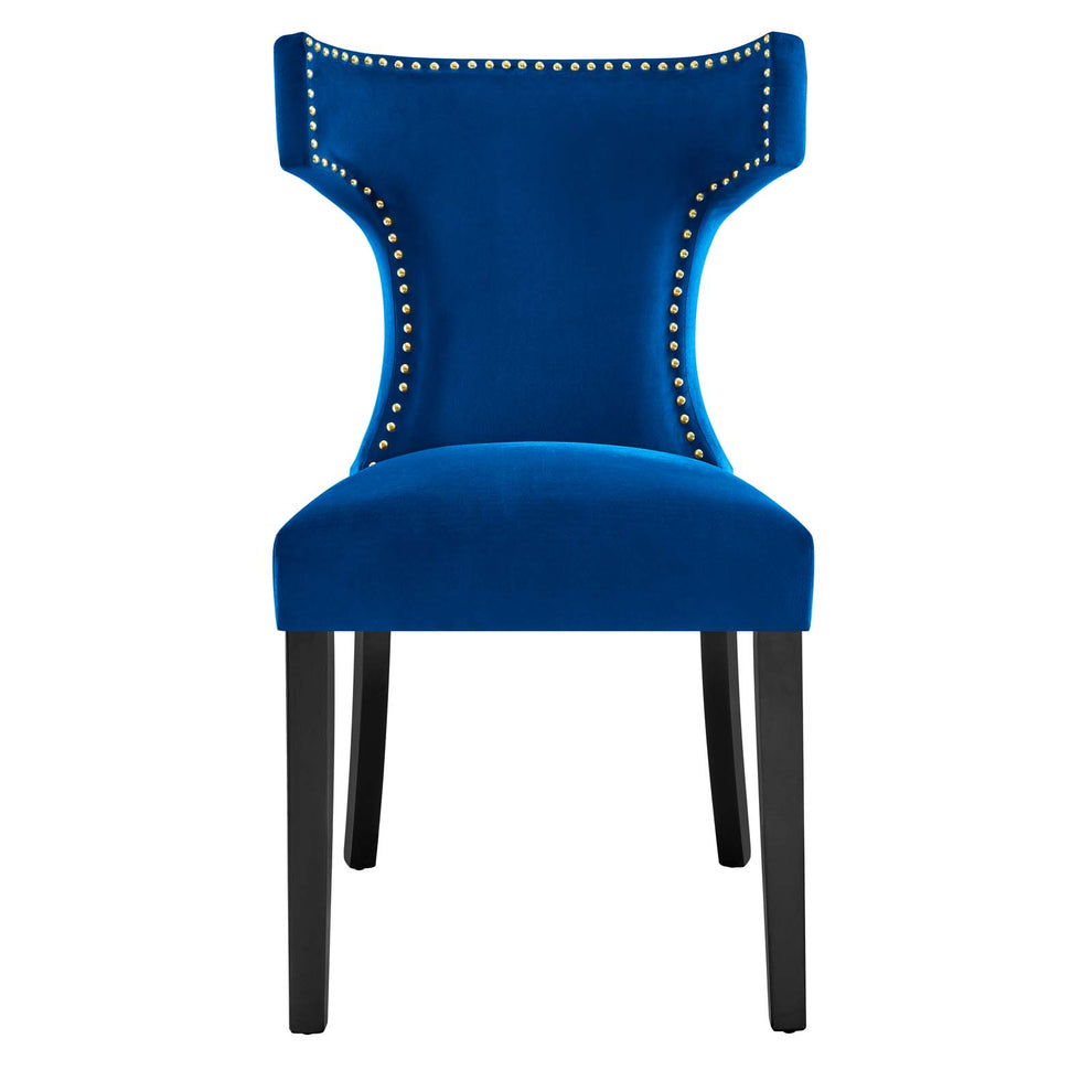 Curve Performance Velvet Dining Chairs - Set of 2 By Modway - EEI-5008 | Dining Chairs | Modishstore - 42