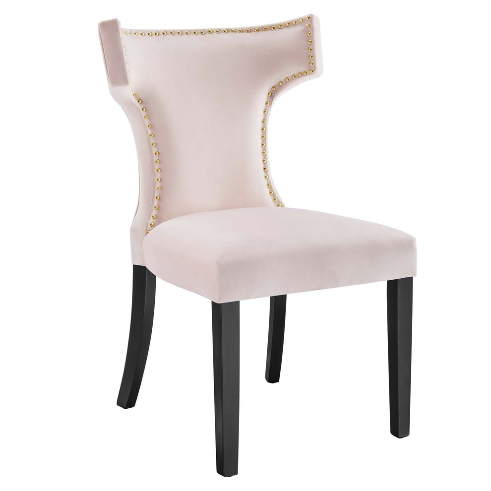 Curve Performance Velvet Dining Chairs - Set of 2 By Modway - EEI-5008 | Dining Chairs | Modishstore - 51