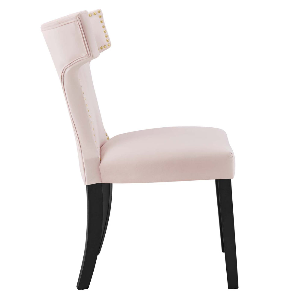 Curve Performance Velvet Dining Chairs - Set of 2 By Modway - EEI-5008 | Dining Chairs | Modishstore - 23