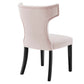 Curve Performance Velvet Dining Chairs - Set of 2 By Modway - EEI-5008 | Dining Chairs | Modishstore - 32