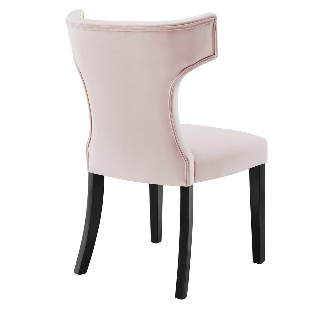 Curve Performance Velvet Dining Chairs - Set of 2 By Modway - EEI-5008 | Dining Chairs | Modishstore - 32