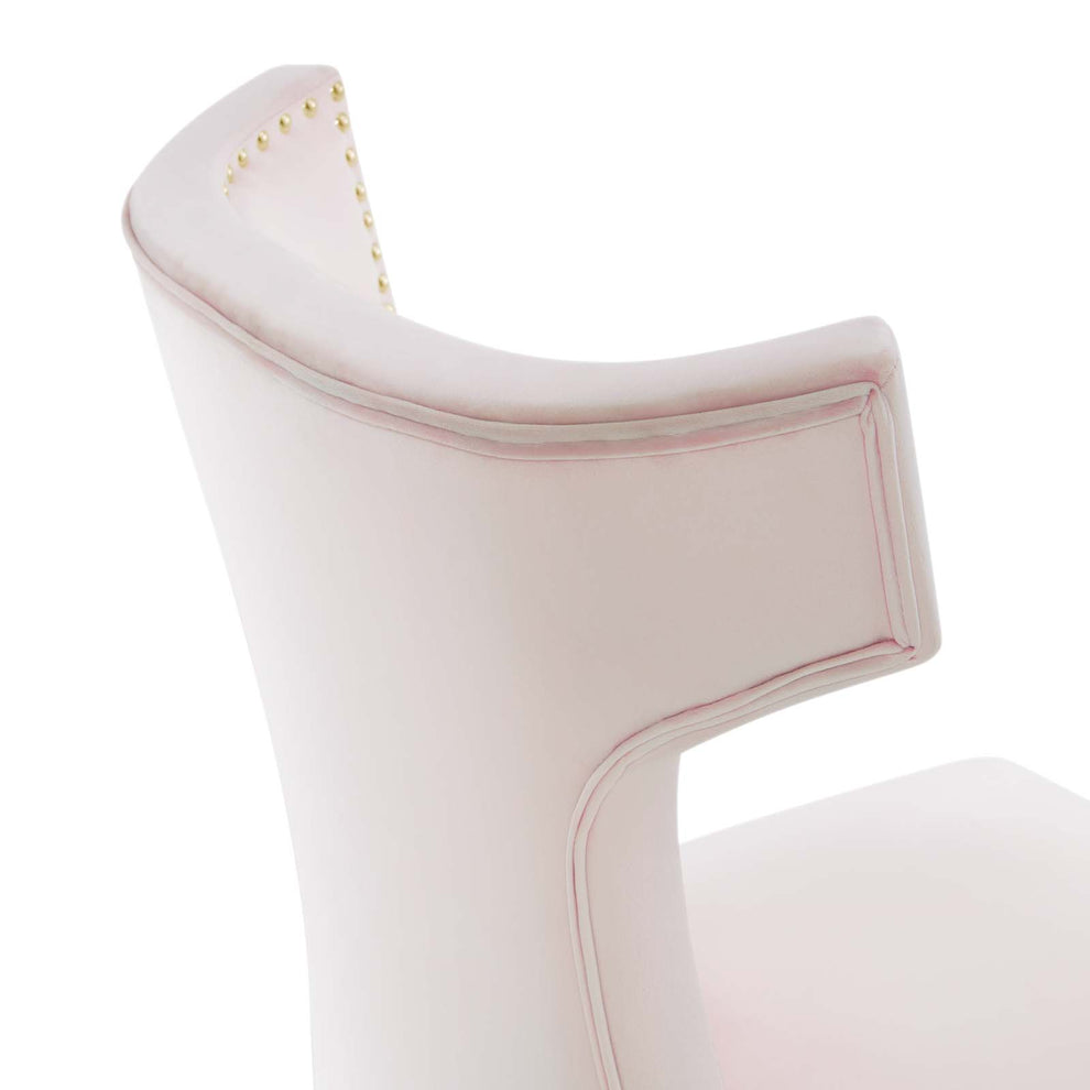 Curve Performance Velvet Dining Chairs - Set of 2 By Modway - EEI-5008 | Dining Chairs | Modishstore - 72