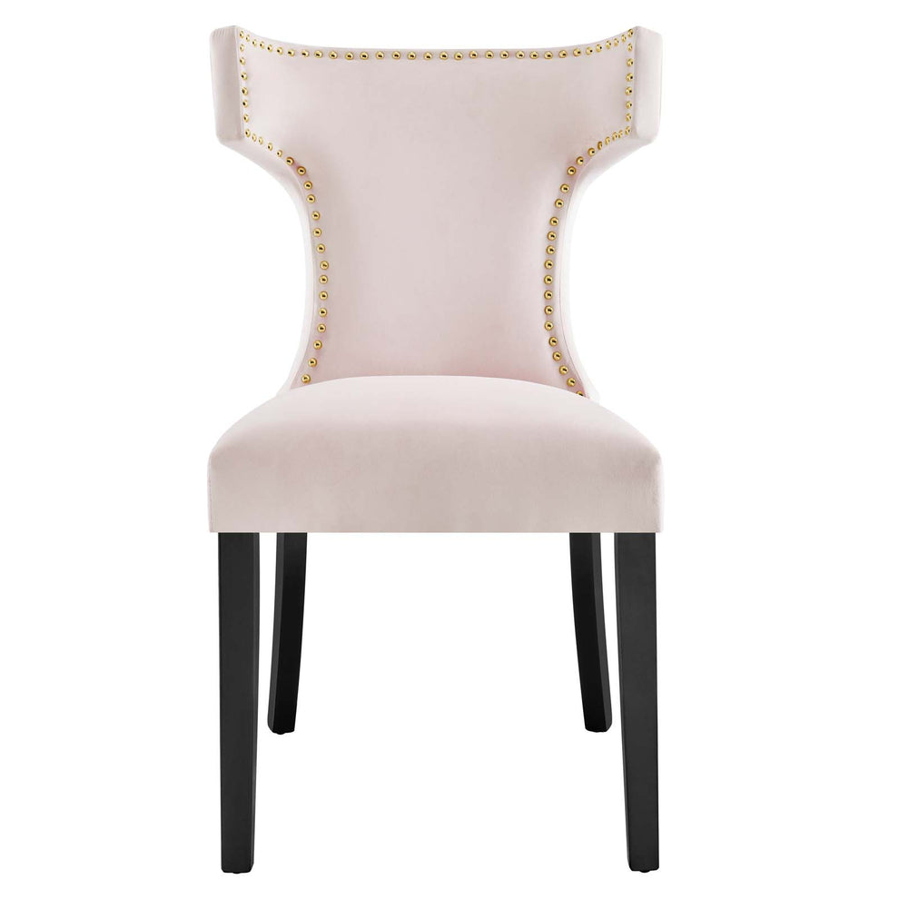 Curve Performance Velvet Dining Chairs - Set of 2 By Modway - EEI-5008 | Dining Chairs | Modishstore - 45