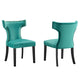 Curve Performance Velvet Dining Chairs - Set of 2 By Modway - EEI-5008 | Dining Chairs | Modishstore - 16