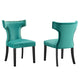 Curve Performance Velvet Dining Chairs - Set of 2 By Modway | Dining Chairs | Modishstore-16