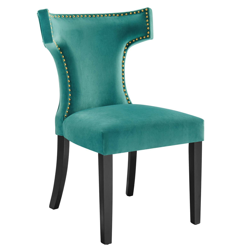 Curve Performance Velvet Dining Chairs - Set of 2 By Modway - EEI-5008 | Dining Chairs | Modishstore - 57