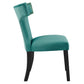 Curve Performance Velvet Dining Chairs - Set of 2 By Modway - EEI-5008 | Dining Chairs | Modishstore - 26