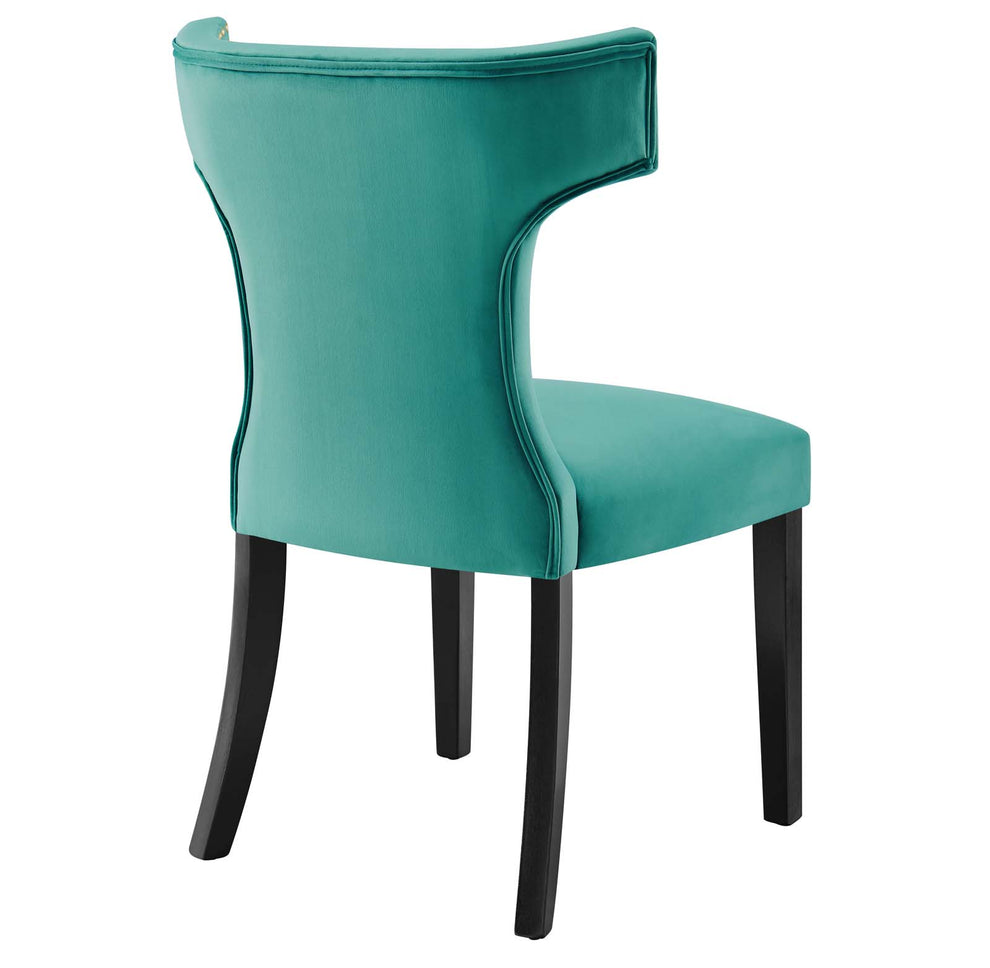 Curve Performance Velvet Dining Chairs - Set of 2 By Modway - EEI-5008 | Dining Chairs | Modishstore - 38