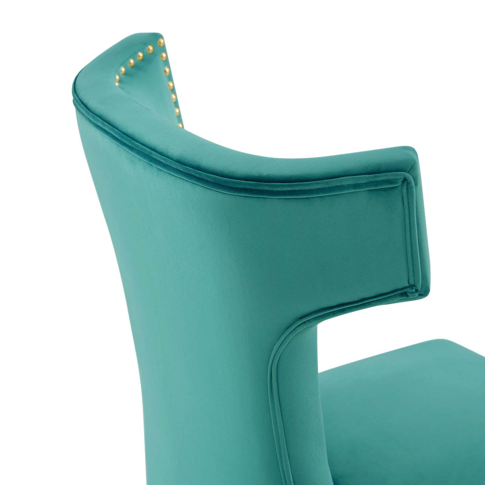 Curve Performance Velvet Dining Chairs - Set of 2 By Modway - EEI-5008 | Dining Chairs | Modishstore - 77