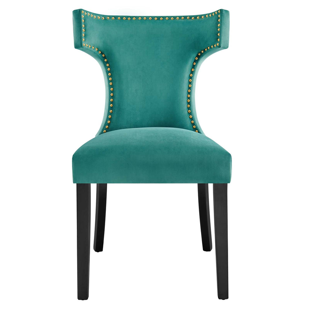 Curve Performance Velvet Dining Chairs - Set of 2 By Modway - EEI-5008 | Dining Chairs | Modishstore - 46