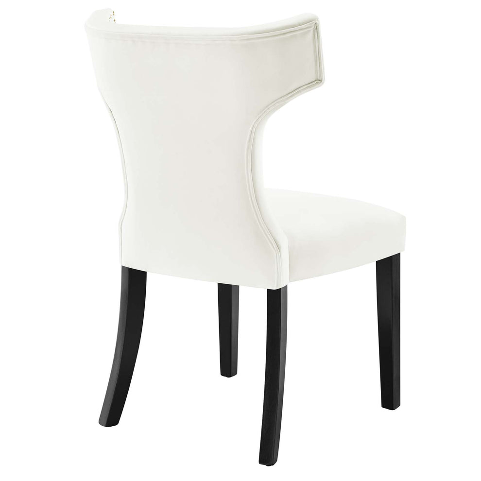 Curve Performance Velvet Dining Chairs - Set of 2 By Modway - EEI-5008 | Dining Chairs | Modishstore - 30