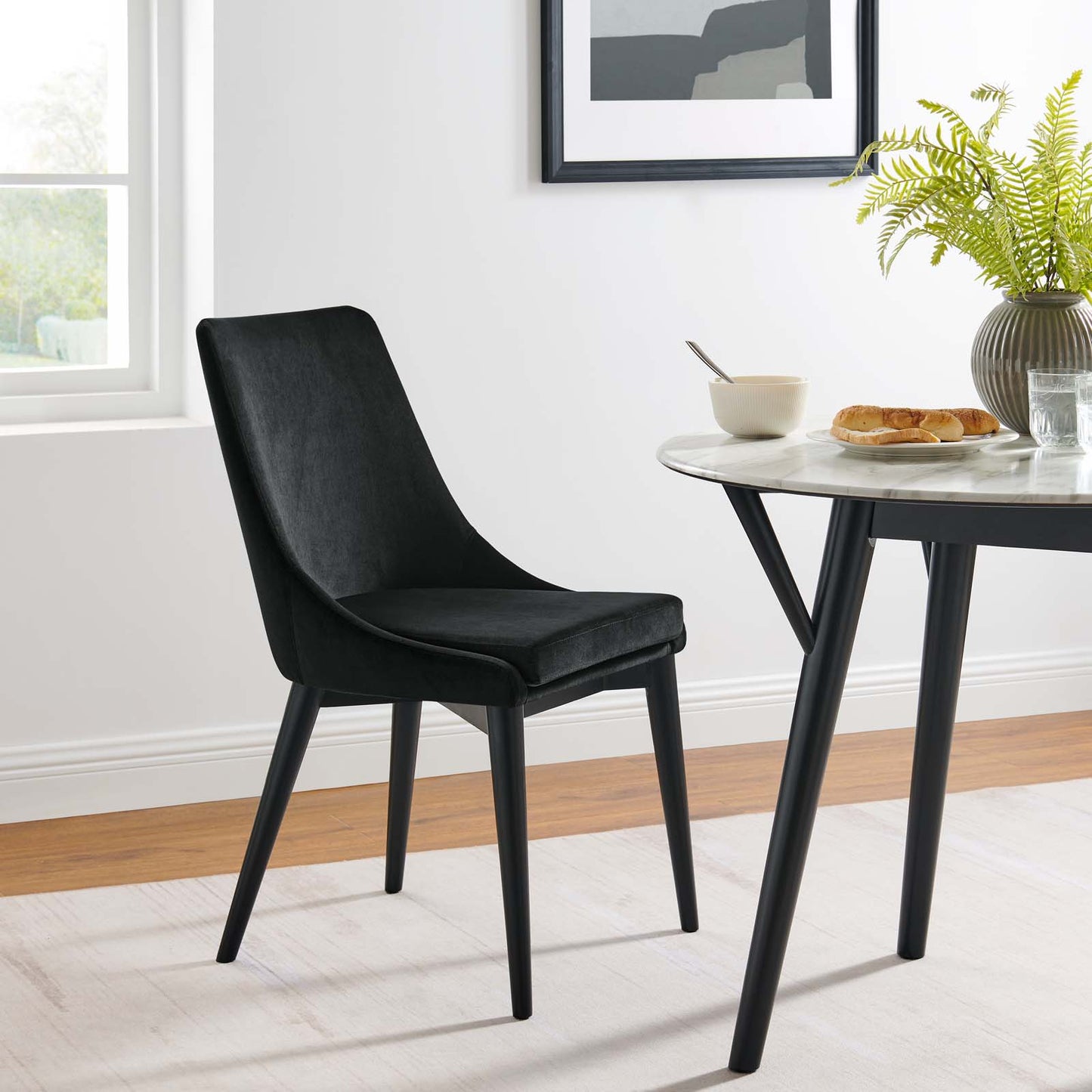 Viscount Performance Velvet Dining Chair By Modway - EEI-5009 | Dining Chairs | Modishstore - 1