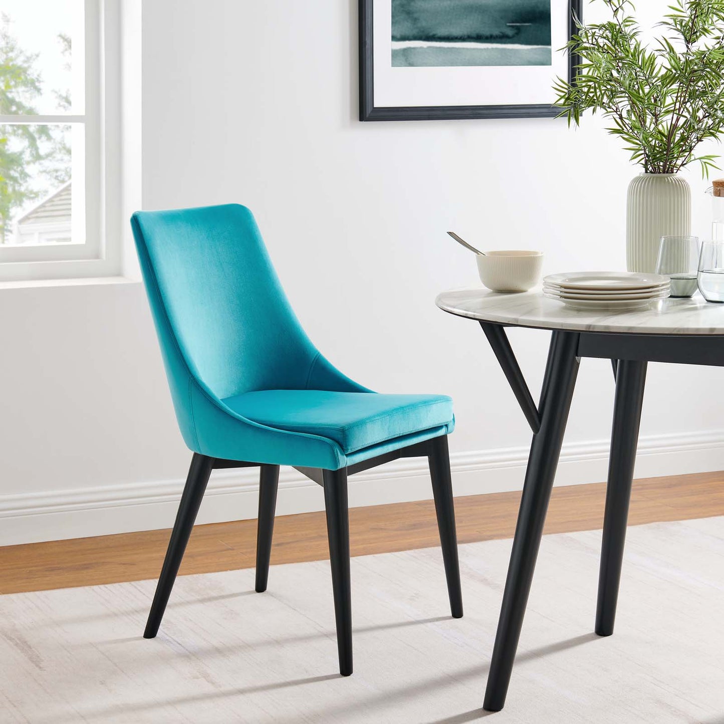 Viscount Performance Velvet Dining Chair By Modway - EEI-5009 | Dining Chairs | Modishstore - 25