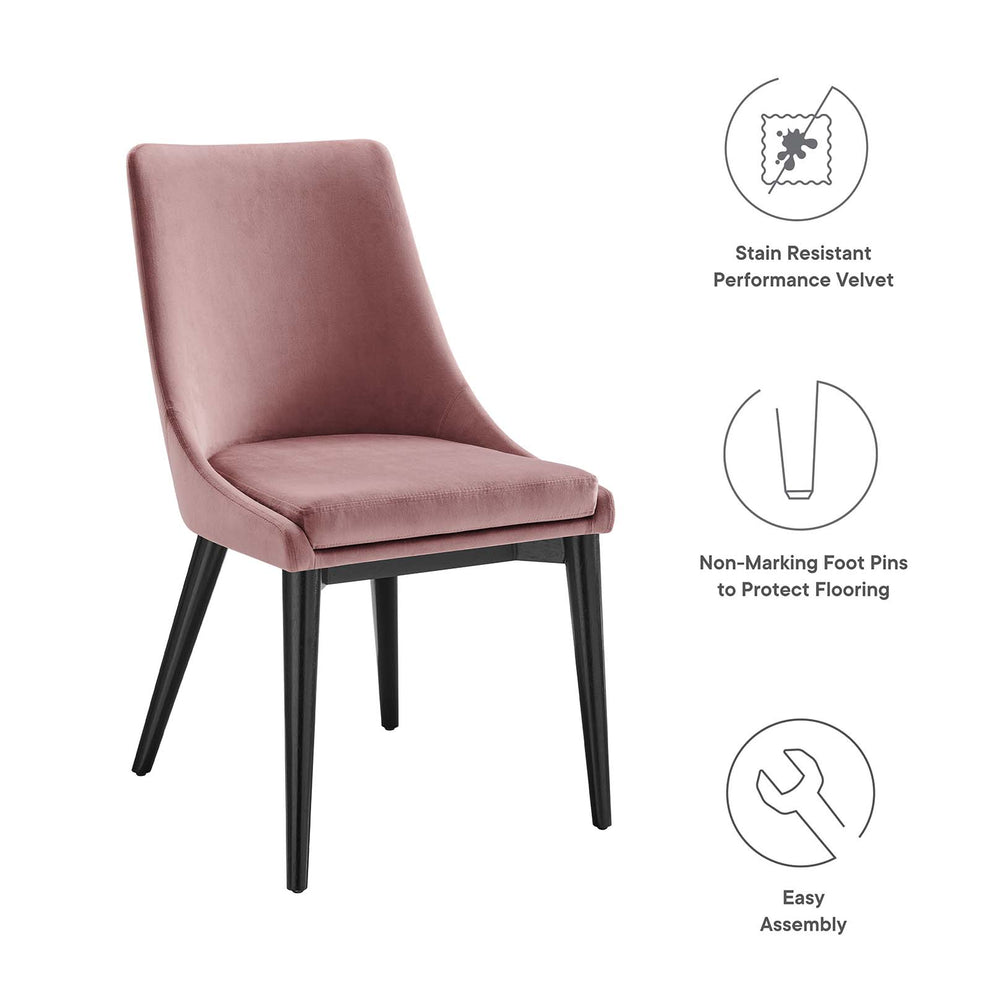 Viscount Performance Velvet Dining Chair By Modway - EEI-5009 | Dining Chairs | Modishstore - 70