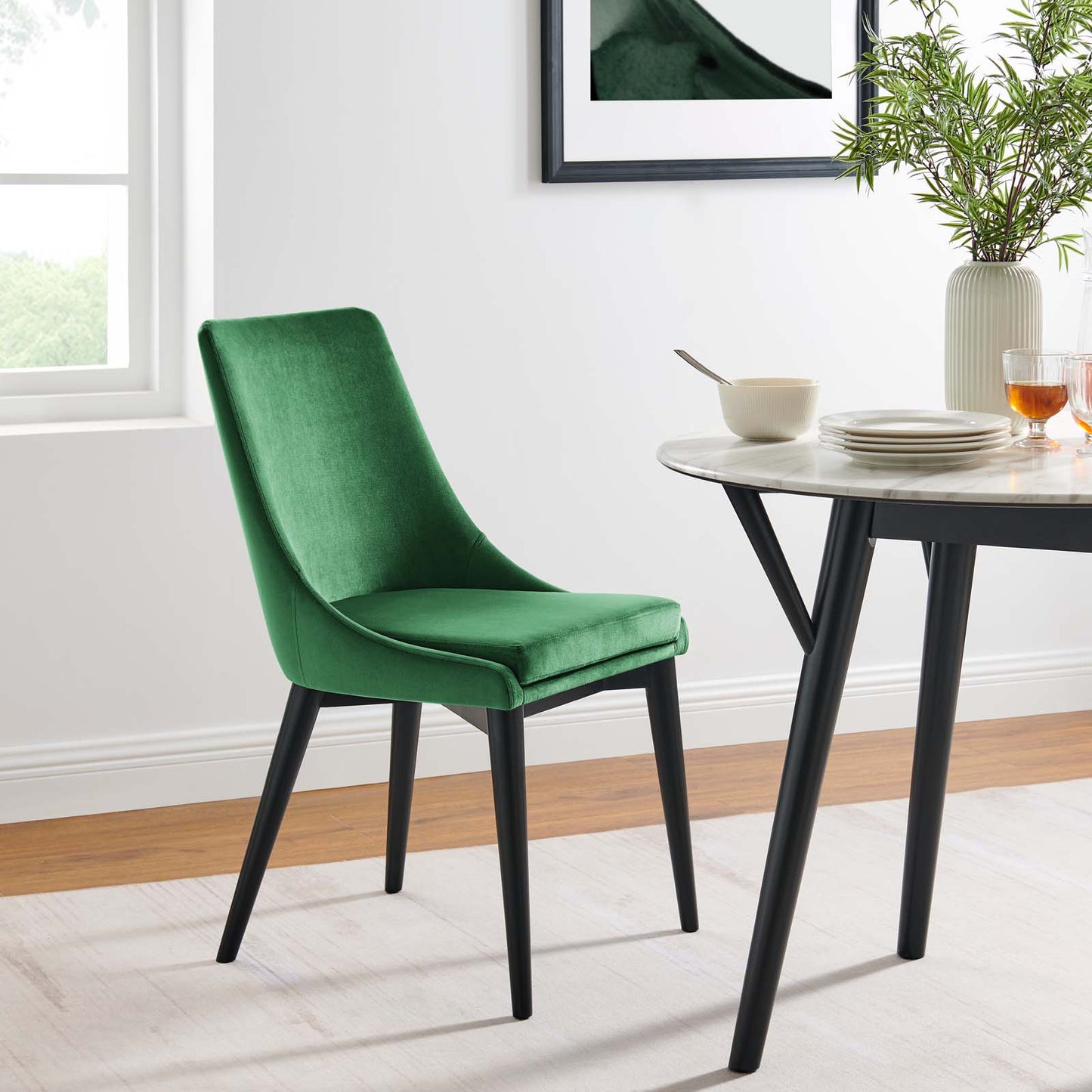 Viscount Performance Velvet Dining Chair By Modway | Dining Chairs | Modishstore-24