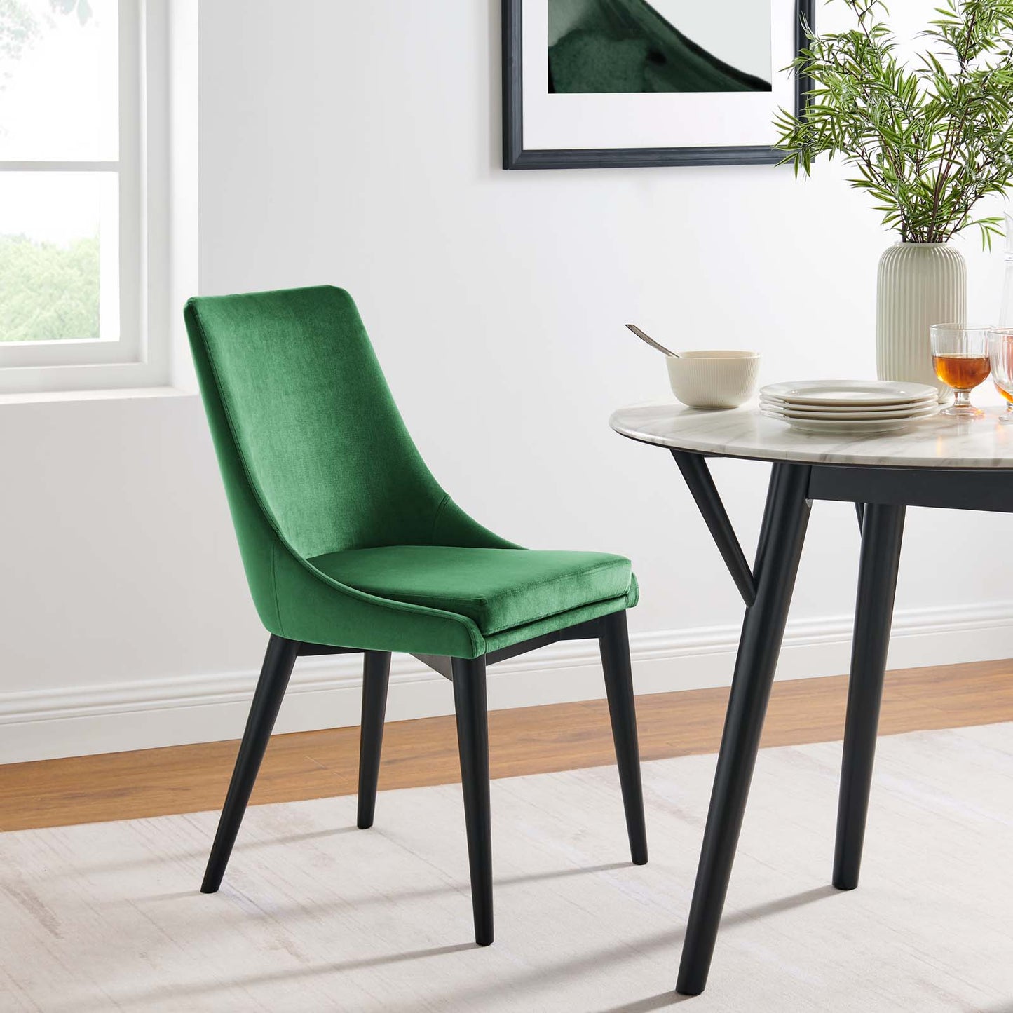 Viscount Performance Velvet Dining Chair By Modway - EEI-5009 | Dining Chairs | Modishstore - 24