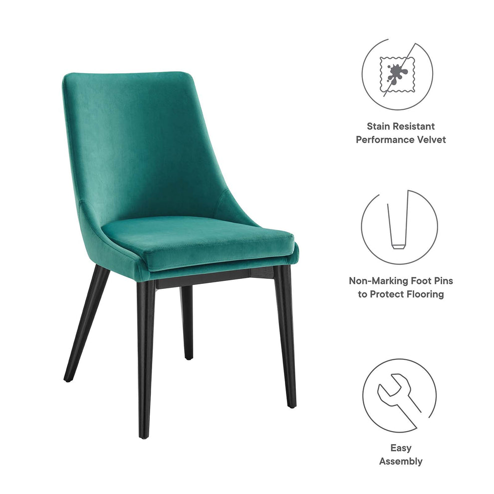 Viscount Performance Velvet Dining Chair By Modway - EEI-5009 | Dining Chairs | Modishstore - 76