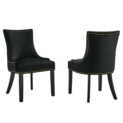 Marquis Performance Velvet Dining Chairs - Set of 2 By Modway - EEI-5010 | Dining Chairs | Modishstore - 2