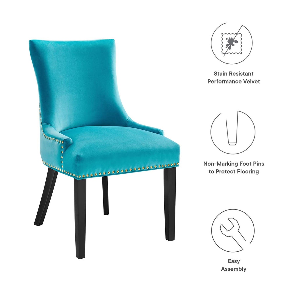 Marquis Performance Velvet Dining Chairs - Set of 2 By Modway - EEI-5010 | Dining Chairs | Modishstore - 67