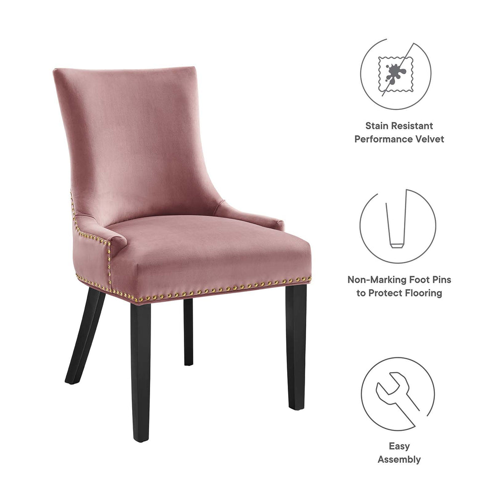 Marquis Performance Velvet Dining Chairs - Set of 2 By Modway - EEI-5010 | Dining Chairs | Modishstore - 69