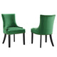 Marquis Performance Velvet Dining Chairs - Set of 2 By Modway - EEI-5010 | Dining Chairs | Modishstore - 9