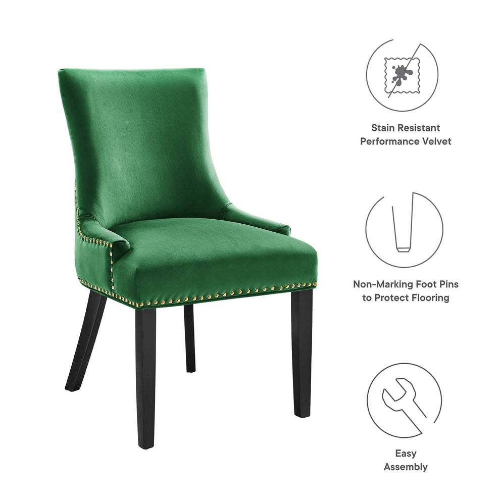 Marquis Performance Velvet Dining Chairs - Set of 2 By Modway - EEI-5010 | Dining Chairs | Modishstore - 70