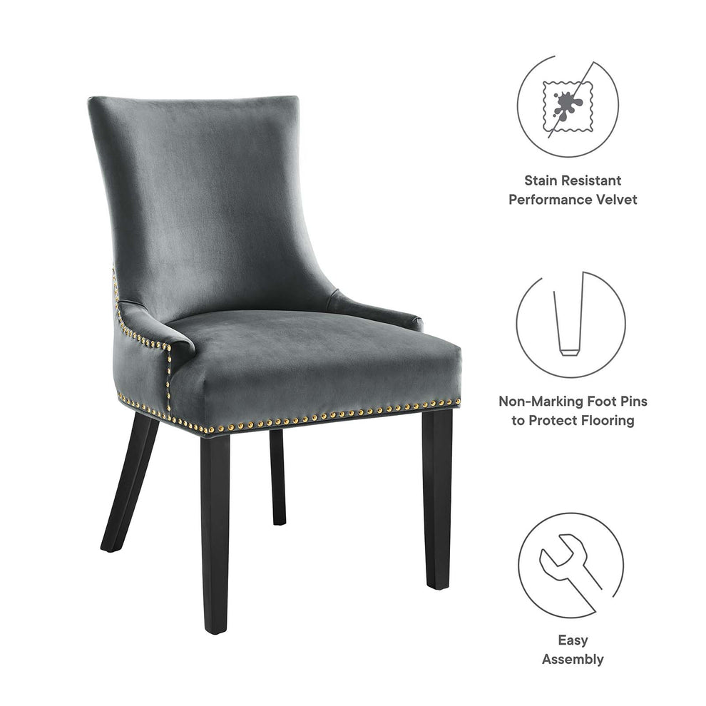 Marquis Performance Velvet Dining Chairs - Set of 2 By Modway - EEI-5010 | Dining Chairs | Modishstore - 71