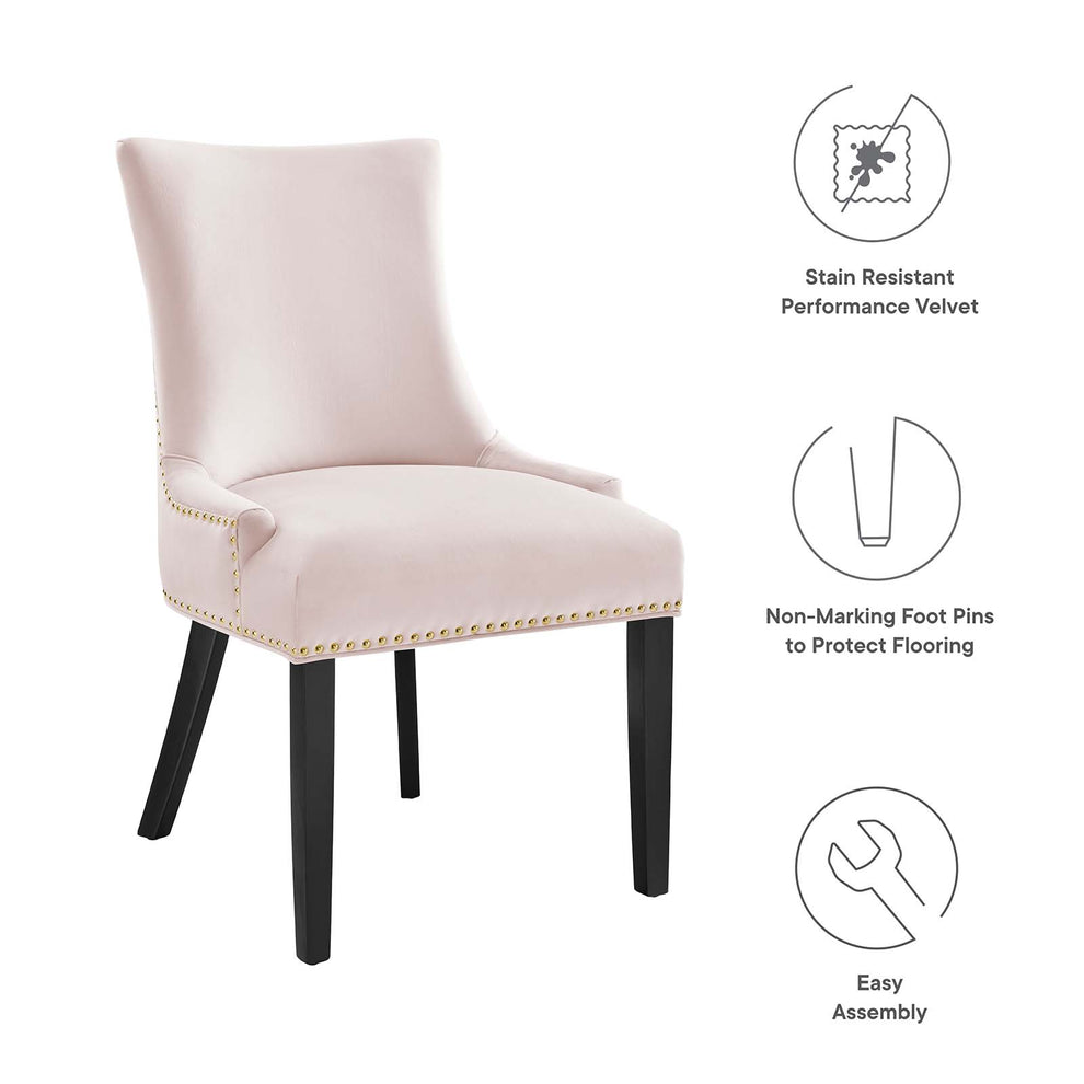 Marquis Performance Velvet Dining Chairs - Set of 2 By Modway - EEI-5010 | Dining Chairs | Modishstore - 74
