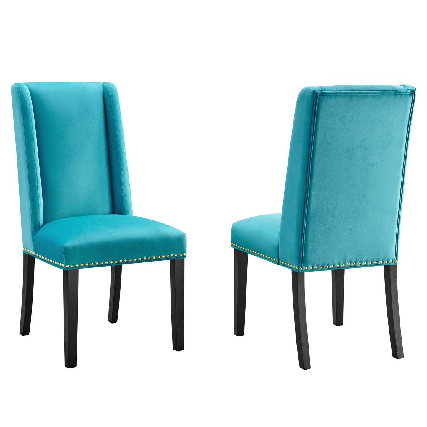 Baron Performance Velvet Dining Chairs - Set of 2 By Modway - EEI-5012 | Dining Chairs | Modishstore - 7