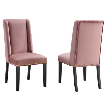 Baron Performance Velvet Dining Chairs - Set of 2 By Modway - EEI-5012 | Dining Chairs | Modishstore - 8