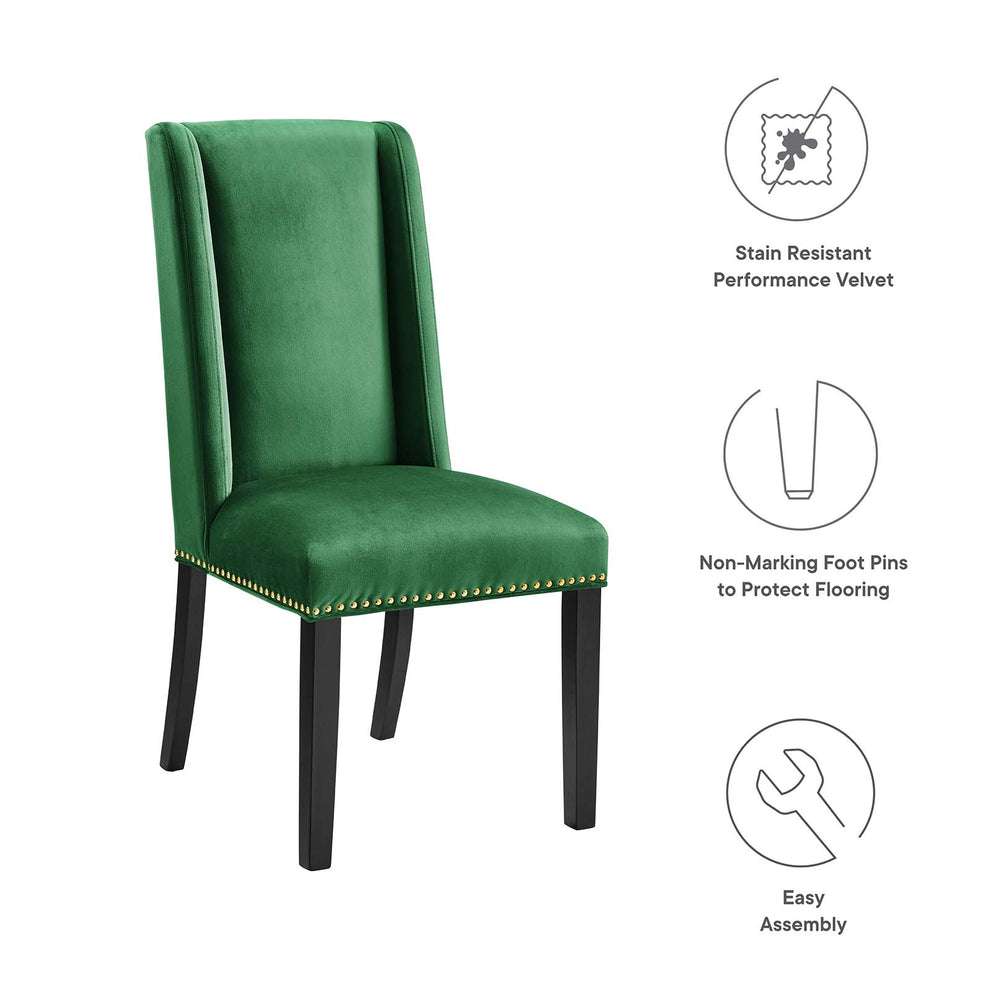 Baron Performance Velvet Dining Chairs - Set of 2 By Modway - EEI-5012 | Dining Chairs | Modishstore - 80