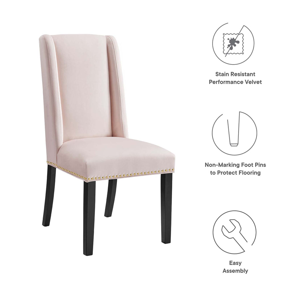 Baron Performance Velvet Dining Chairs - Set of 2 By Modway - EEI-5012 | Dining Chairs | Modishstore - 84
