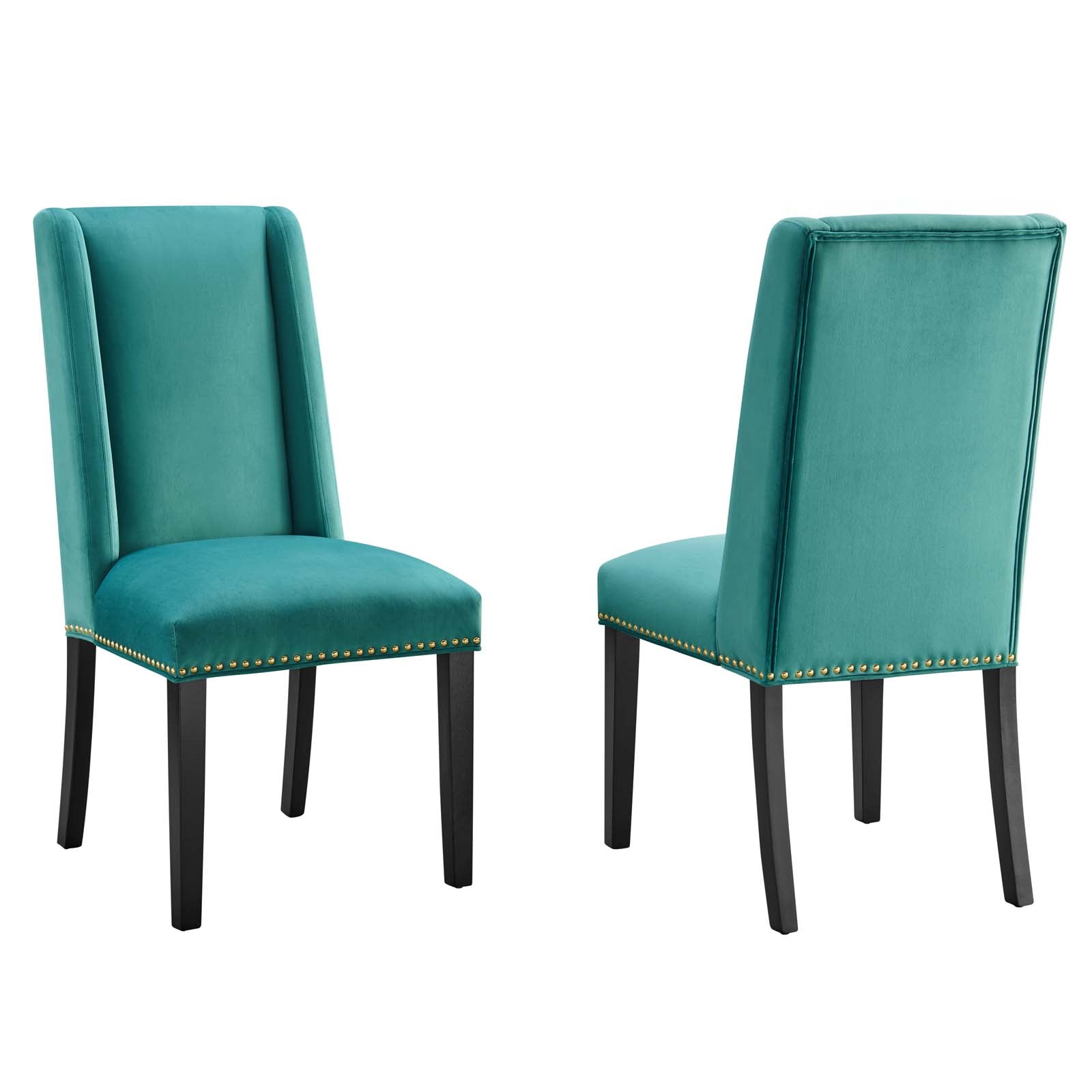 Baron Performance Velvet Dining Chairs - Set of 2 By Modway - EEI-5012 | Dining Chairs | Modishstore - 6