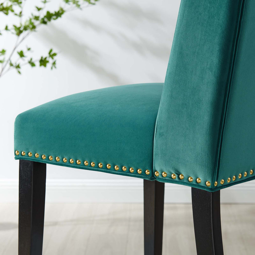 Baron Performance Velvet Dining Chairs - Set of 2 By Modway - EEI-5012 | Dining Chairs | Modishstore - 18